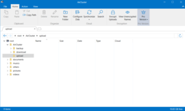 Display the upload destination