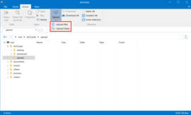 Select the upload method