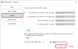 Select the sync method