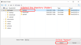 Select the directory