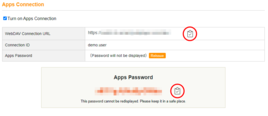 Copy the URL and the password Copy the URL and the password