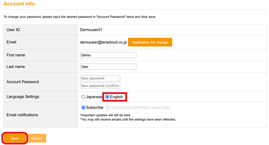 Select Language and Click Save Select Language and Click Save