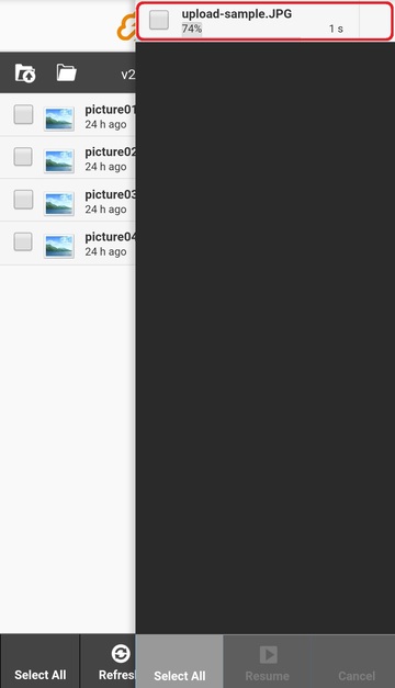 Check the upload status Check the upload status