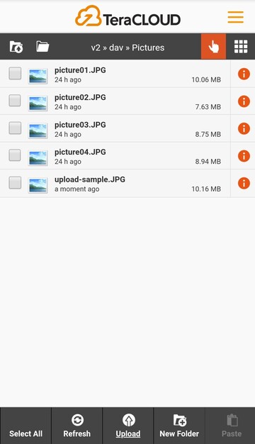 The upload is completed The upload is completed