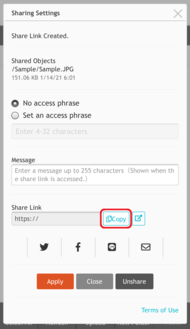 Share link created
