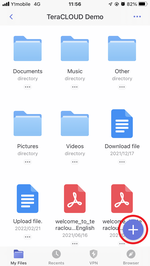 Tap the "+" icon Tap the "+" icon