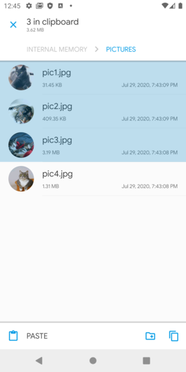 Copy the files